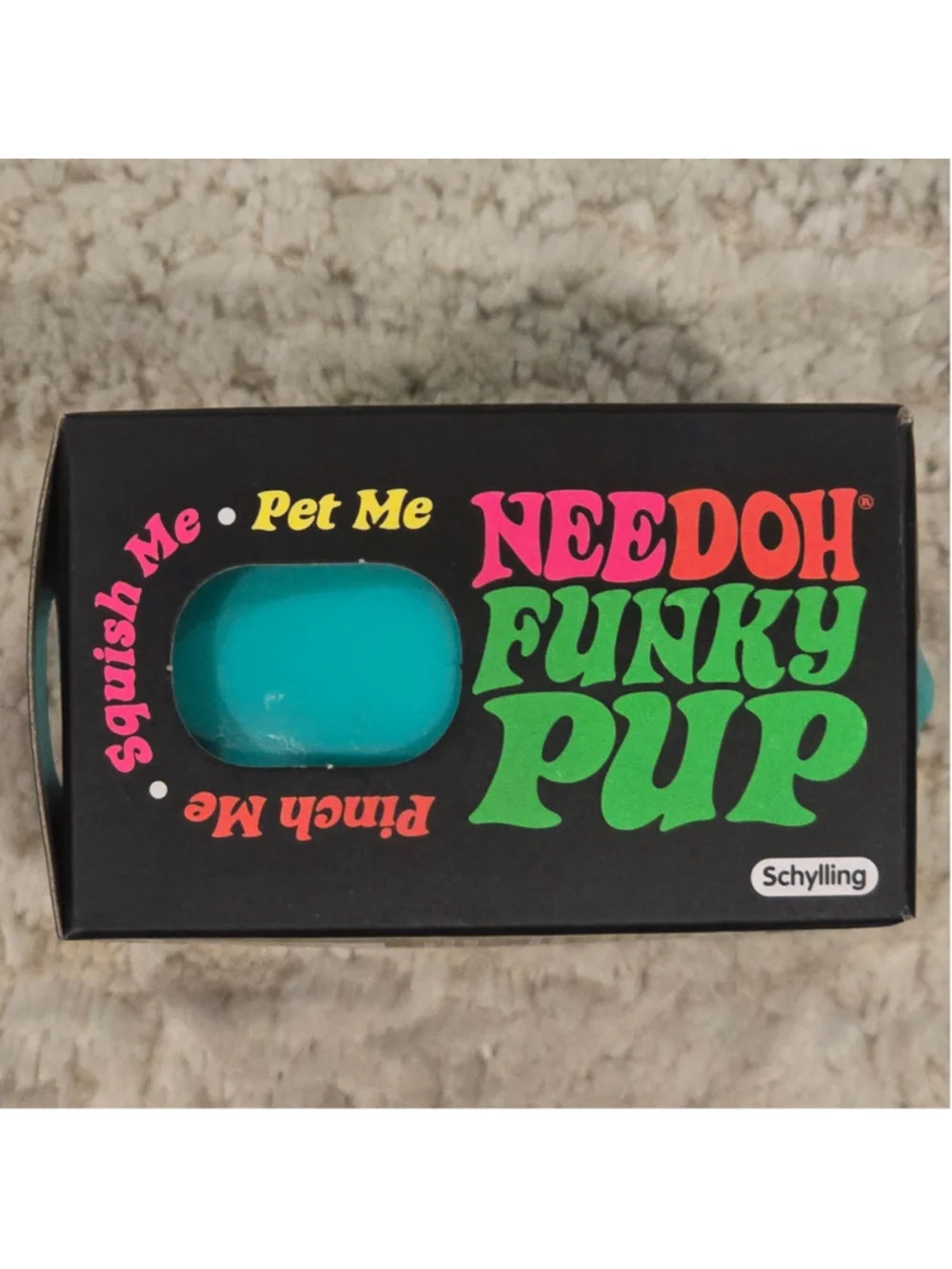Schylling NeeDoh Funky Pup Sensory Toy One Size Teal Black